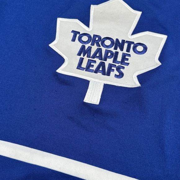 Vintage 90s CCM Toronto Maple Leafs Logo Blue Home Hockey Jersey Mens Medium - Picture 4 of 13